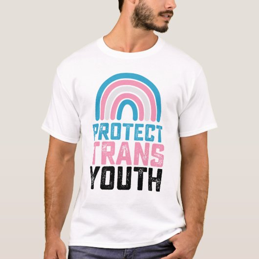 LGBTプライド トランスジェンダー 青少年 子供たちを守ろう Tシャツ (正面)