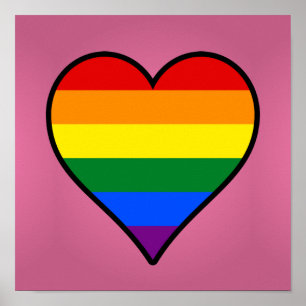 LGBTプライド ハートポスター ポスター