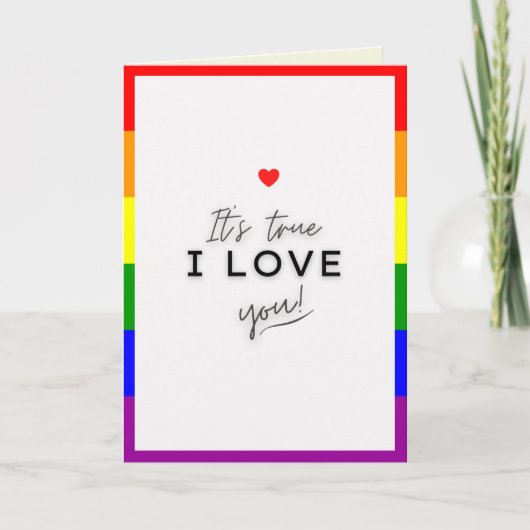 LGBTプライド バレンタインカード 愛してる カード (正面)
