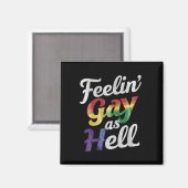 LGBTプライド フィーリンゲイ・アズ・ヘル マグネット (正面/裏面)