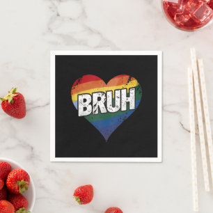 LGBTプライド ブラザー ジョーク ギフト グッズ スタンダードカクテルナプキン