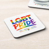 LGBTプライド レインボータイポグラフィ コースター (左側)