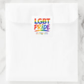 LGBTプライド レインボータイポグラフィ スクエアシール (バッグ)