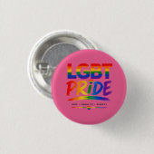 LGBTプライド レインボータイポグラフィ 缶バッジ (正面&裏面)