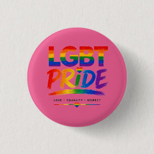 LGBTプライド レインボータイポグラフィ 缶バッジ