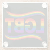 LGBTプライド レインボーデザイン ガラスコースター (裏面)
