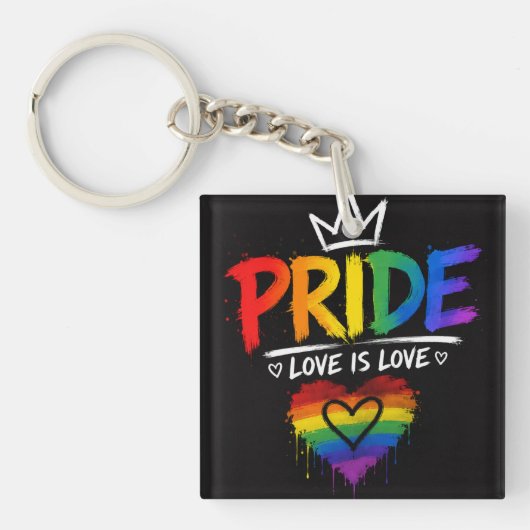 LGBTプライド レインボーデザイン キーホルダー (正面)