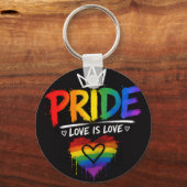 LGBTプライド レインボーデザイン キーホルダー (正面)