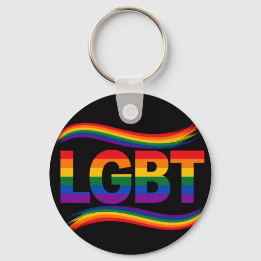 LGBTプライド レインボーデザイン キーホルダー (正面)
