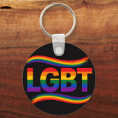 LGBTプライド レインボーデザイン キーホルダー (正面)