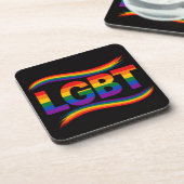 LGBTプライド レインボーデザイン コースター (左側)