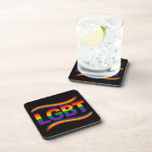 LGBTプライド レインボーデザイン コースター (右側)