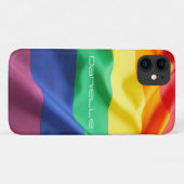 LGBTプライド レインボーフラッグ 名前入り Case-Mate iPhoneケース (裏面(横))