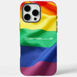 LGBTプライド レインボーフラッグ 名前入り iPhone 16 PRO MAXケース