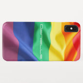 LGBTプライド レインボーフラッグ 名前入り Case-Mate iPhoneケース (裏面(横))