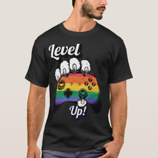 LGBTプライド レベルアップ タイガーパウコントローラーTシャツ 2026 Tシャツ