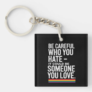 LGBTプライド 嫌いな人を選べ Funny Quote  キーホルダー
