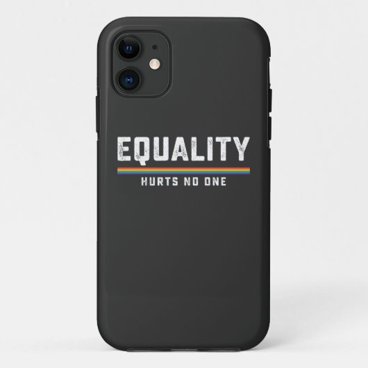 LGBTプライド 平等は誰にも害を与えない ゲイ レズビアン Case-Mate iPhoneケース (裏面)