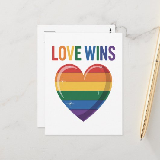 LGBTプライド 平等 愛は勝つ ポストカード (正面/裏面インサイチュ)