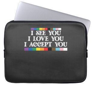 LGBTプライド 愛が見えるあなたを受け入れるサポート ラップトップスリーブ