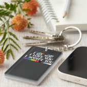 LGBTプライド 愛が見えるあなたを受け入れる キーホルダー (正面右)