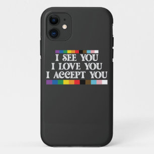 LGBTプライド 愛が見えるあなたを受け入れる iPhone 11 ケース