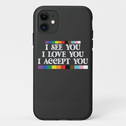 LGBTプライド 愛が見えるあなたを受け入れる Case-Mate iPhoneケース (裏面)