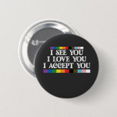 LGBTプライド 愛が見える あなたを受け入れる 支える 缶バッジ (正面&裏面)