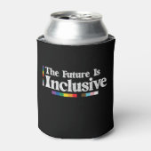 LGBTプライド 未来は包摂的 レズビアン ゲイ 缶クーラー (缶正面)