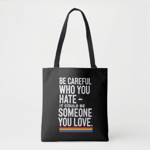 LGBTプライド 注意しろ 嫌ってる相手に  トートバッグ