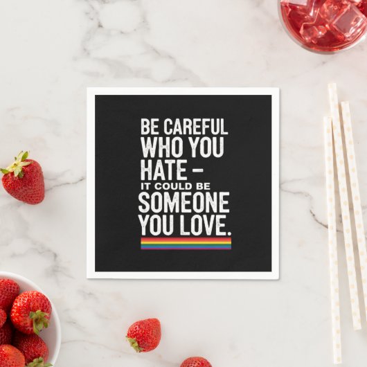 LGBTプライド 注意しろ 恨んでる奴に Funny Quote  スタンダードカクテルナプキン (インサイチュ)