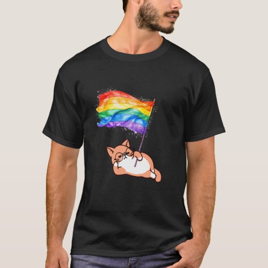 LGBTプライド 猫 Tシャツ (正面)