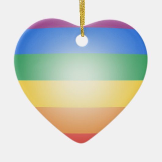 LGBTプライド 3Dカラー セラミックオーナメント (正面)