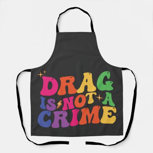 LGBTプライド DRAG IS NOT A CRIME サポート エプロン (正面)
