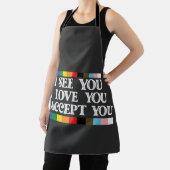 LGBTプライド I See Love Accept You Support エプロン (インサイチュ)