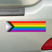 LGBTプライド(Progressプライド) バンパーステッカー (車上)