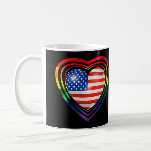 lgbtプライドflAG コーヒーマグカップ (左)