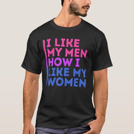LGBTプライドI男性が好きな女性が好きなLGBT女性 Tシャツ (正面)