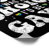 LGBTプライドI'be Gayer Rainbow Flagレトロヴィンテージ ポスター (角)