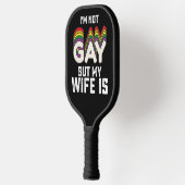 LGBTプライドImゲイではなく妻 ピックルボールラケット (左)