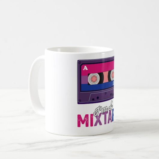 LGBTプライドIm A MixtapeカセットBi コーヒーマグカップ (正面左)