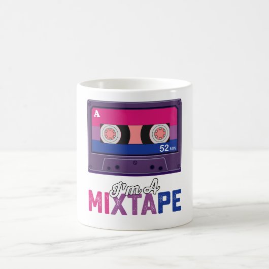 LGBTプライドIm A MixtapeカセットBi コーヒーマグカップ (中央)