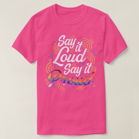LGBTプライドTee LGBT誇りを持ったプライド Tシャツ (デザイン正面)