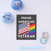 LGBTベテラン - アメリカ国旗 チラシ (シングル)