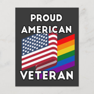 LGBTベテラン - アメリカ国旗 チラシ