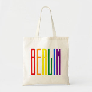 LGBTベルリンゲイプライドレインボー文字LGBTQサポート トートバッグ