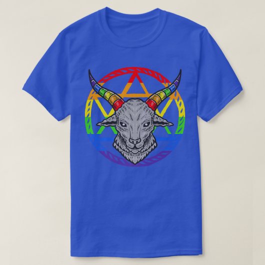 LGBTペンタグラムヤギゴシックLGBT  Tシャツ (デザイン正面)