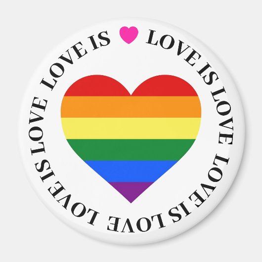 LGBTマグネット – 愛は愛 マグネット (正面)