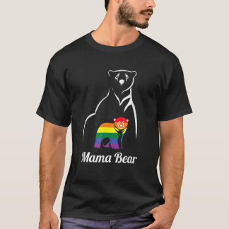 LGBTママベアゲイプライド平等ライトリインボー Tシャツ