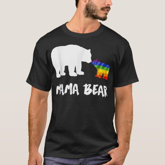 LGBTママベアママムレズビアンゲイバイセュアルトランスジェンダー Tシャツ (正面)